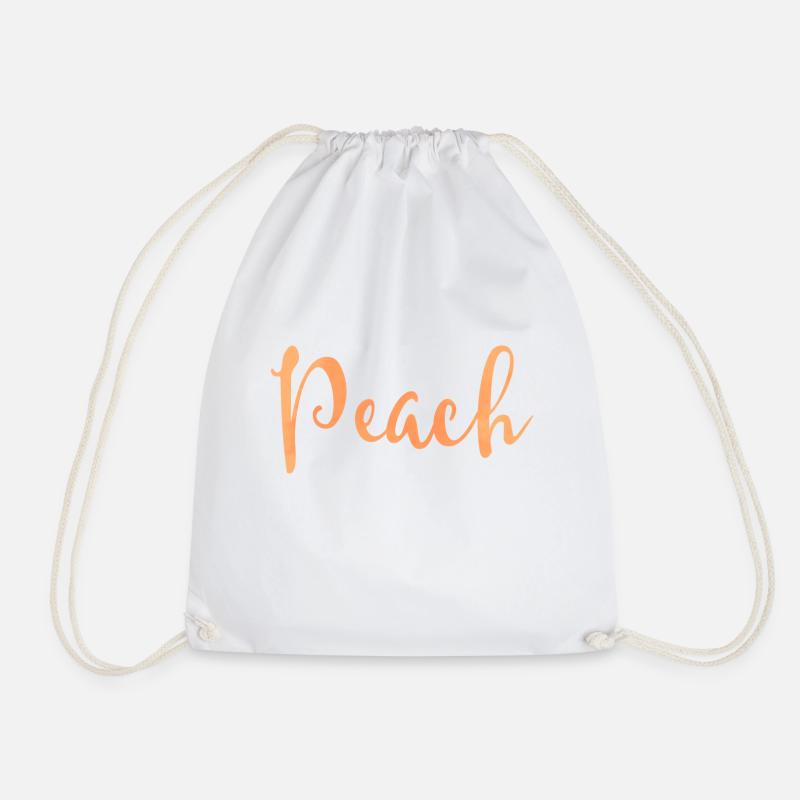peach - Turnbeutel - Weiß