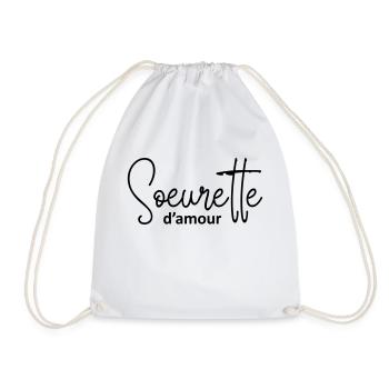 Sisterette d'amour - Drawstring Bag - white - Front