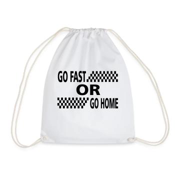 go fast or go home - Turnbeutel - Weiß - Vorne