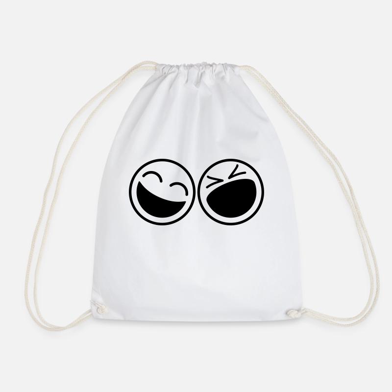 Smileys - Turnbeutel - Weiß