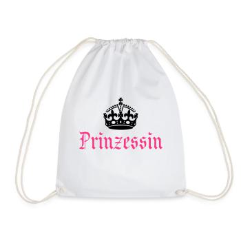 Princess with crown - Drawstring Bag - white - Front