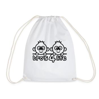 Bros 4 Life Comic Design - Drawstring Bag - white - Front