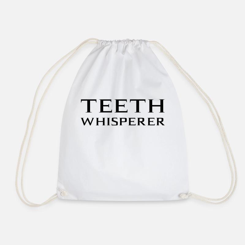 Zahnflüsterer Kieferorthopäde Zahnarzt Dental - Turnbeutel - Weiß