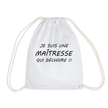 Je suis une maîtresse qui déchiiire !! - Sac de sport léger - blanc - Devant