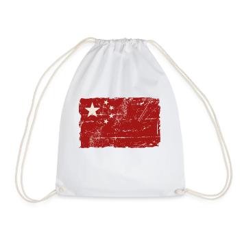 China Vintage Flag - Turnbeutel - Weiß - Vorne