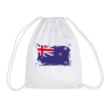New Zealand Flag, Flagge Neuseeland - Turnbeutel - Weiß - Vorne