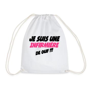 Je suis une infirmière de ouf - Turnbeutel - Weiß - Vorne