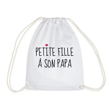 Petite fille à son Papa - Naissance - Enfant - Sac de sport léger - blanc - Devant