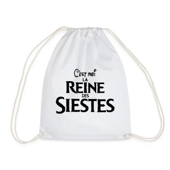 LA REINE DES SIESTES - Sac de sport léger - blanc - Devant
