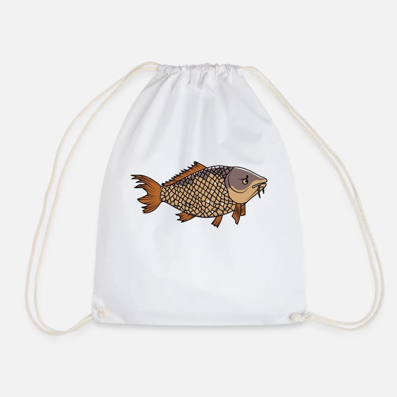 Grantiger Karpfen / Grumpy Carp - Turnbeutel - Weiß