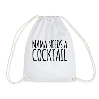 Mama needs a cocktail 4 - Drawstring Bag - white - Front