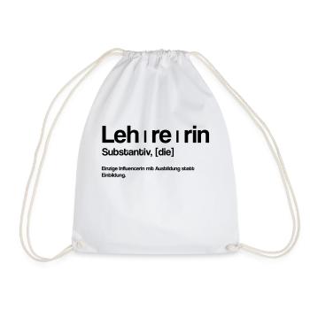 Lehrerin Witziger Spruch - Turnbeutel - Weiß - Vorne