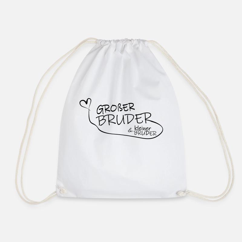 Großer Bruder und kleiner Bruder - Turnbeutel - Weiß