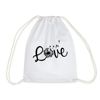 Love Dandelion - Drawstring Bag - white - Front