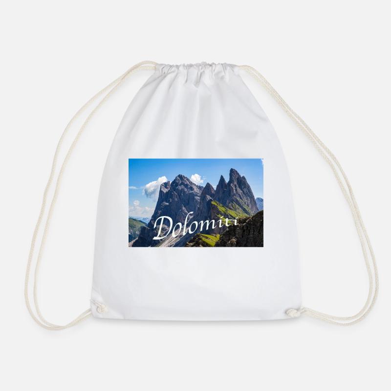 Dolomiti - Drawstring Bag - white