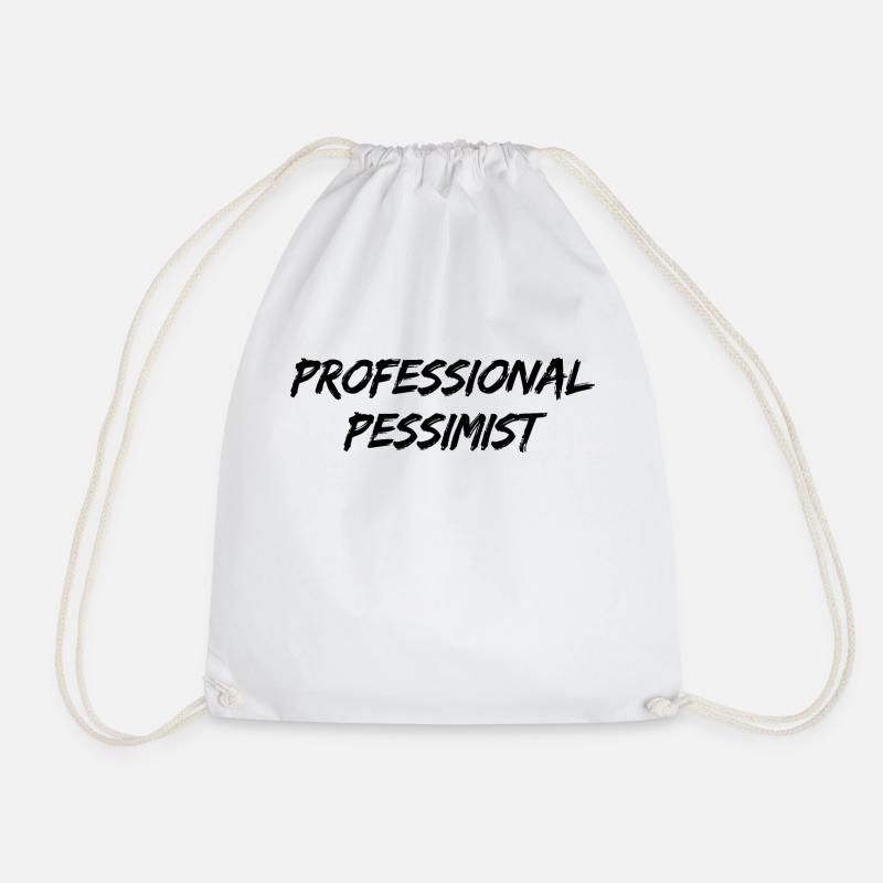 PROFESSIONAL PESSIMIST funny black - Turnbeutel - Weiß
