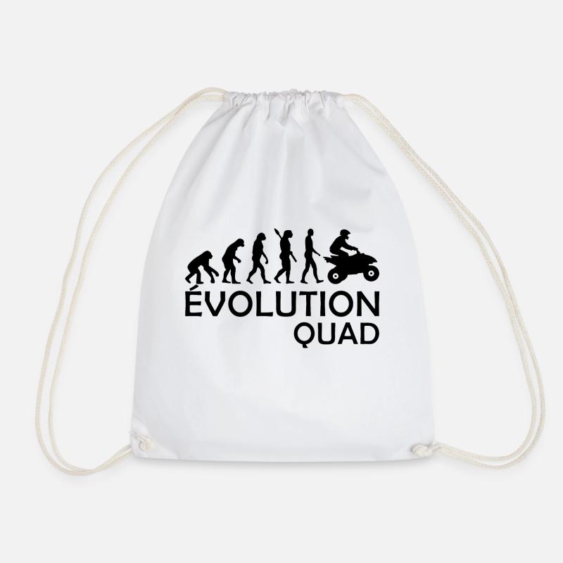 Quad Evolution / Humor Quad machen - Turnbeutel - Weiß