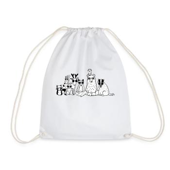 Des animaux cool de la forêt - Sac de sport léger - blanc - Devant