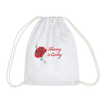 Polyam Sharing est le logo Caring - Sac de sport léger - blanc - Devant