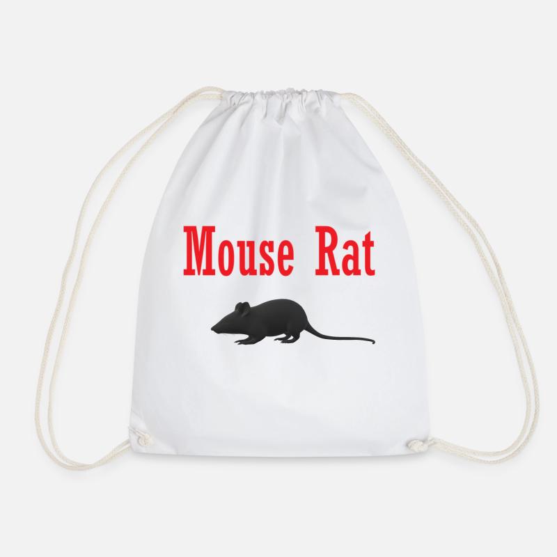 Mouse Rat band logo - Parks and Recreation novelty - Drawstring Bag - white