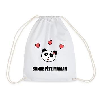 MOTHER'S DAY. HAPPY MOTHER'S DAY. MOM - Drawstring Bag - white - Front
