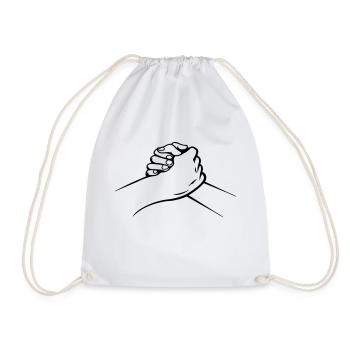hands - Drawstring Bag - white - Front