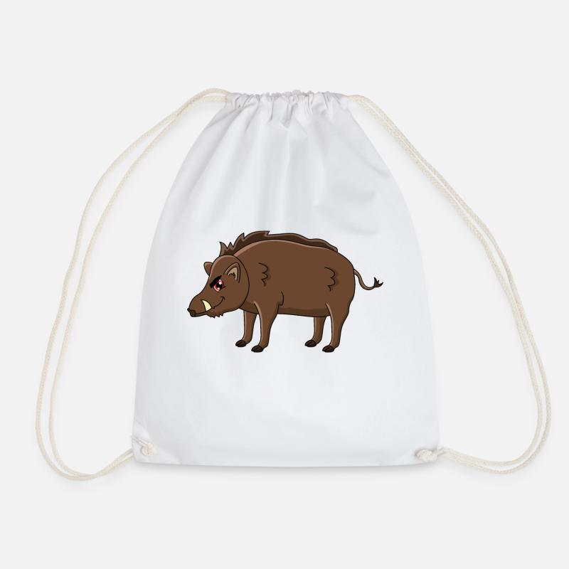 Wildschwein - Turnbeutel - Weiß