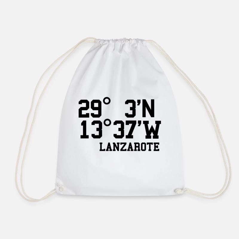 Lanzarote Canary Islands Holidays - Drawstring Bag - white