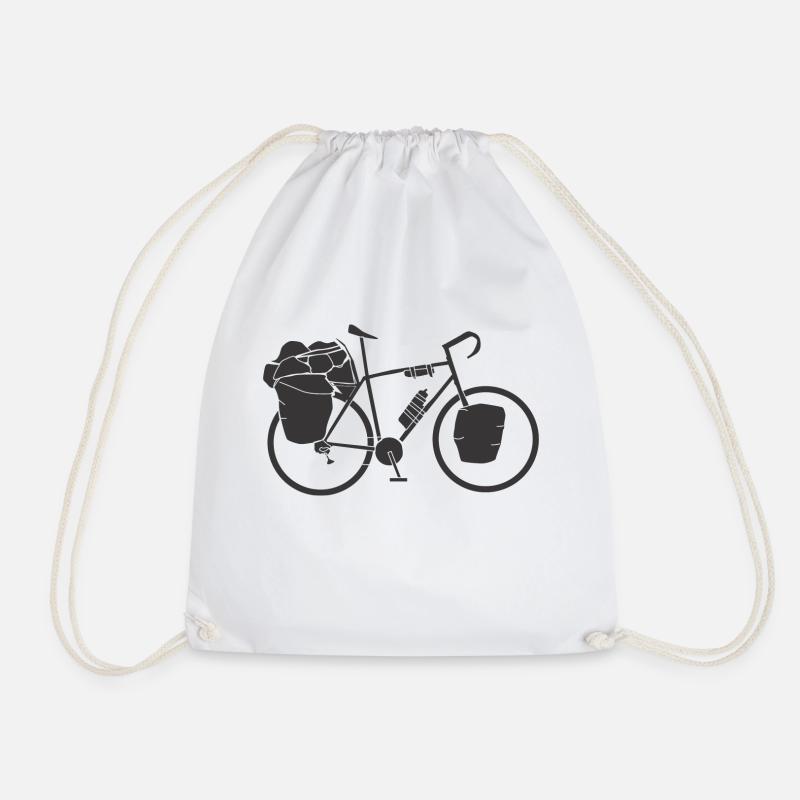 Fahrrad - Turnbeutel - Weiß