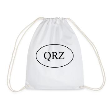 QRZ ham radio question amateur radio - Drawstring Bag - white - Front