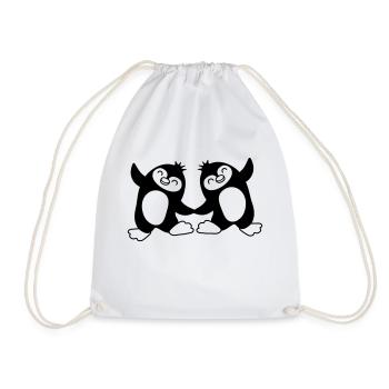 Un couple de pingouins danse doucement - Sac de sport léger - blanc - Devant