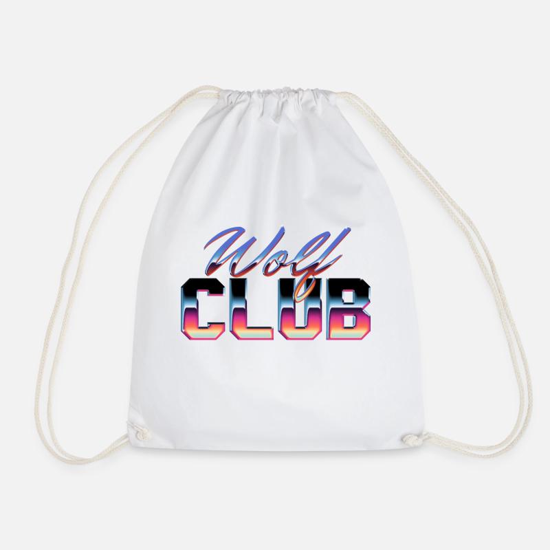 Wolf Club - Drawstring Bag - white