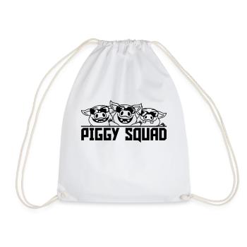 Freunde Schweine Piggy Squad - Turnbeutel - Weiß - Vorne