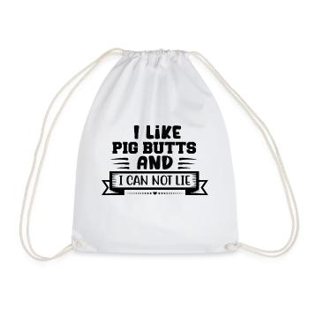 J’aime les mégots de cochon et je ne peux pas mentir - Sac de sport léger - blanc - Devant