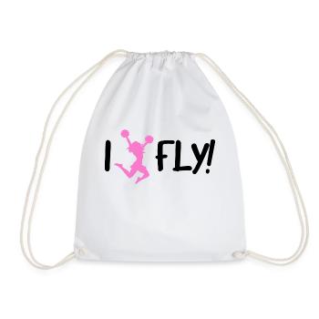 I Fly Cheerleading Cheerleader Cheerdance Gymnast - Turnbeutel - Weiß - Vorne