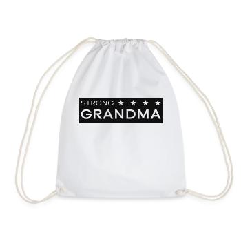 Strong Grandma box black - Turnbeutel - Weiß - Vorne