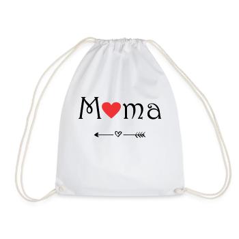 Wir lieben unsere Mama. Mama Liebe und Herz - Turnbeutel - Weiß - Vorne