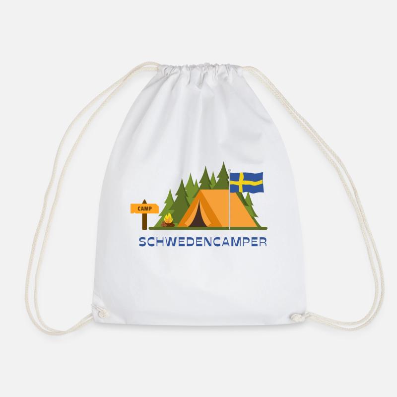 Schwedencamper - Turnbeutel - Weiß