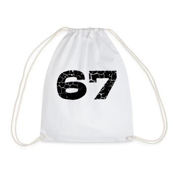 67 Number jersey - Drawstring Bag - white - Front