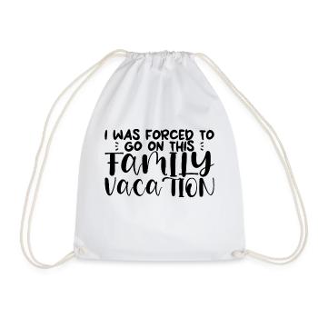 J’ai été obligé de partir en vacances en famille 4 - Sac de sport léger - blanc - Devant