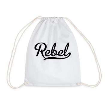 Rebel - Drawstring Bag - white - Front