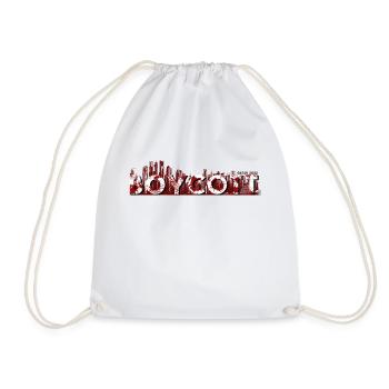 Boycott Football World Cup in Qatar Red - Drawstring Bag - white - Front