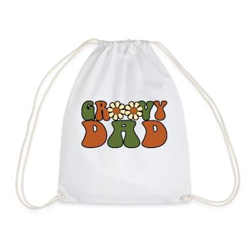 Retro Groovy Dad Matching Family Baby Shower - Sac de sport léger - blanc - Devant