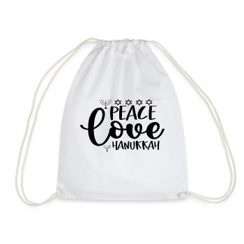 Peace Love Hanukkah - Turnbeutel - Weiß - Vorne