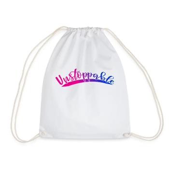 Unstoppable - Drawstring Bag - white - Front