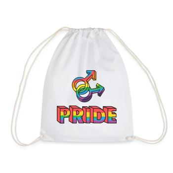 Gay Pride Rainbow - Drawstring Bag - white - Front