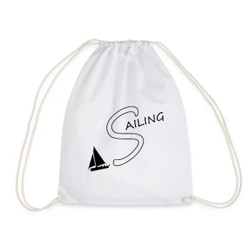 sailing, segeln, segler, segelschiff - Turnbeutel - Weiß - Vorne