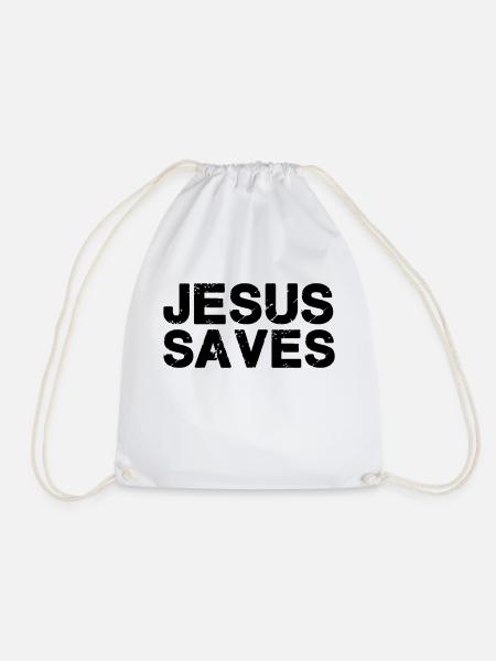 jesus saves - Turnbeutel - Weiß