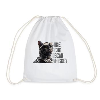 Cat Retro Pilot Mike Echo Oscar Whisky - Sac de sport léger - blanc - Devant