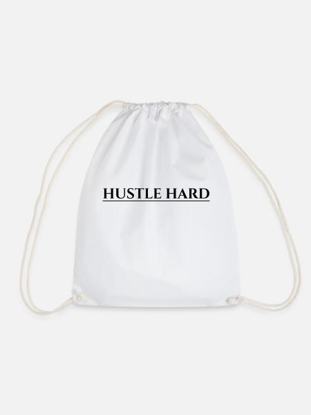 Hustle Hard - Turnbeutel - Weiß